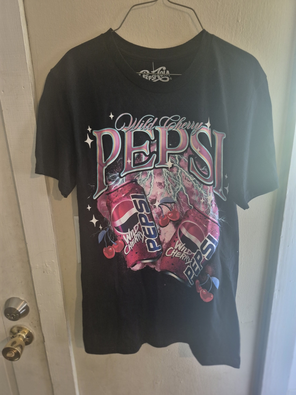 Pepsi Wild Cherry Tee - Black with Pink & Red Artwork